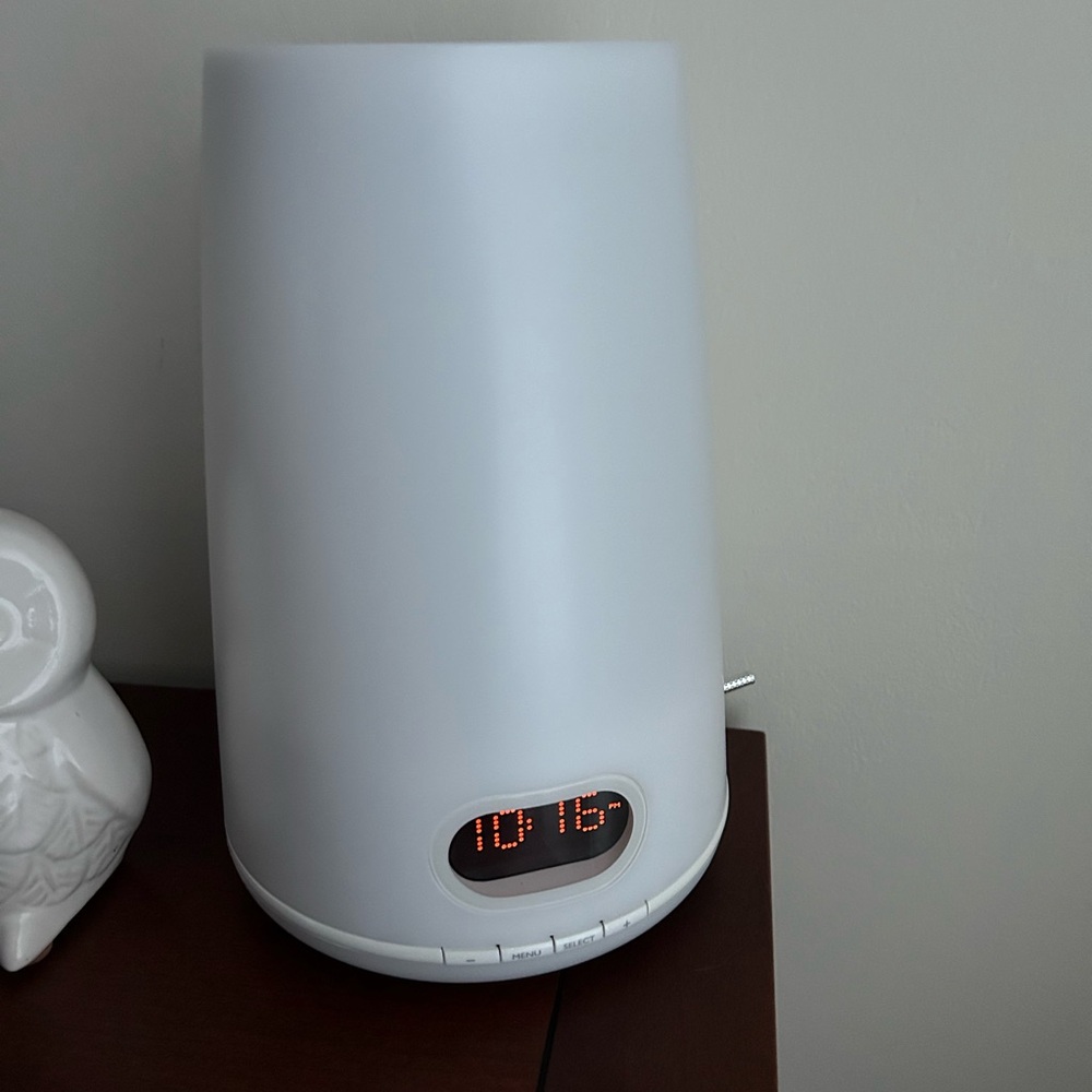 Philips Wake Daylight Glow Light White Digital Alarm Clock with Radio